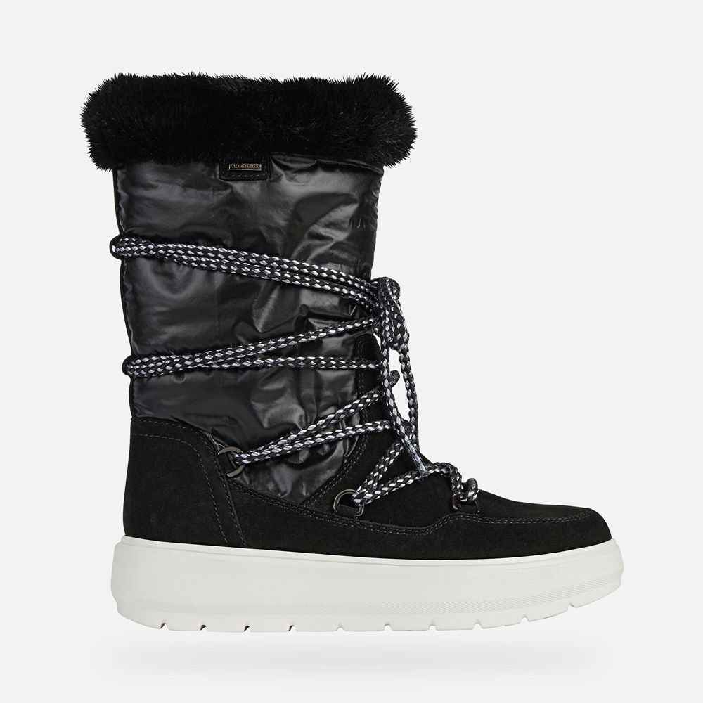 Geox Portugal - Botas Geox Senhora Lojas - Geox Kaula Abx Pretas