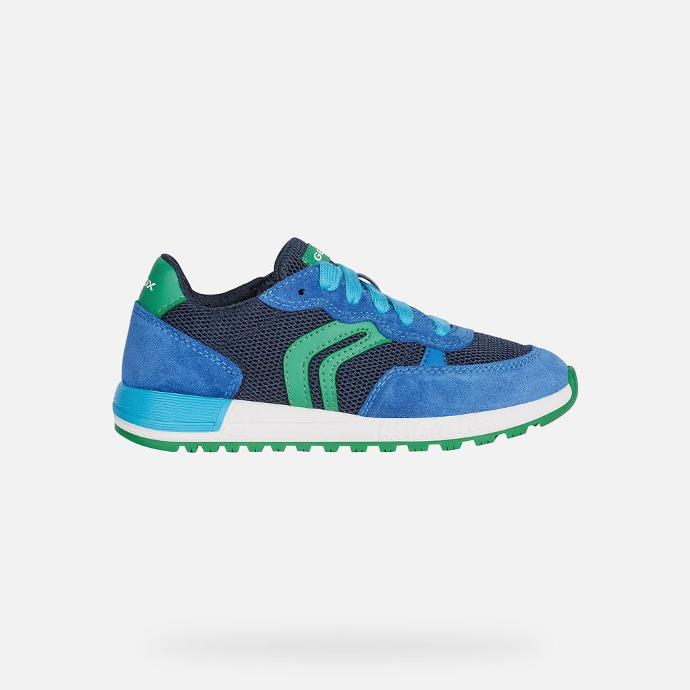 Geox Portugal - Tenis Geox Menino Outlet - Geox Alben Azuis